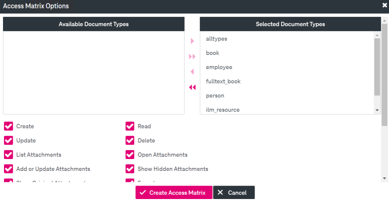 User Id Matrix Operations with users