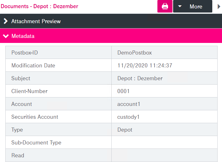 Document display with preview