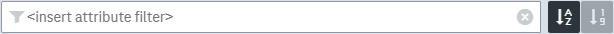 control for filtering and sorting attribute search fields