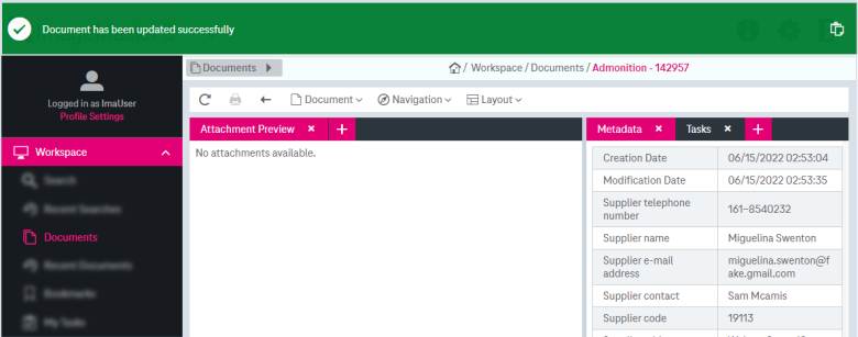 Deleting a file from a document
