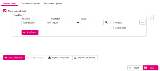 Workflow configuration