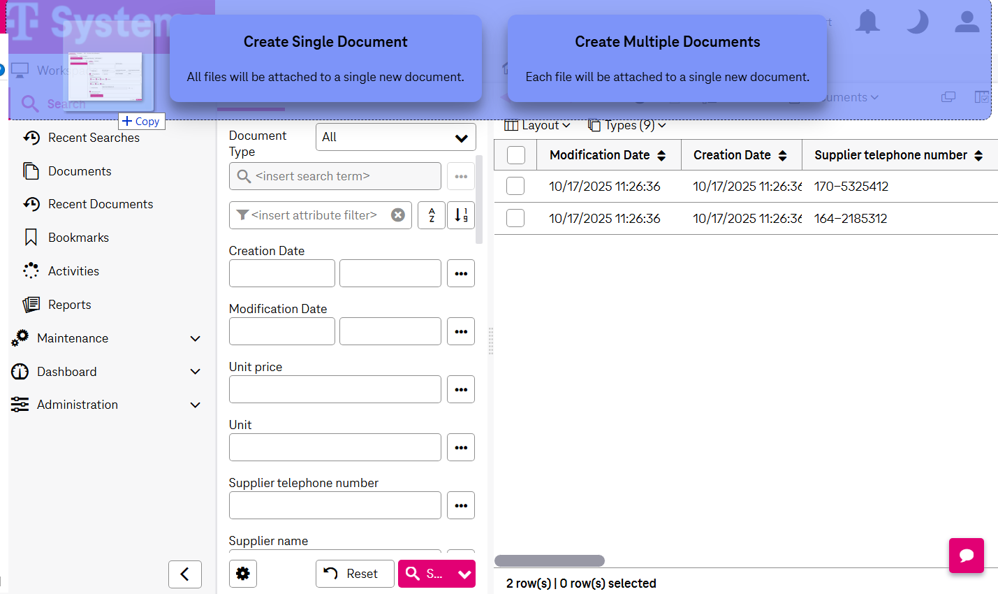 Adding document attachments