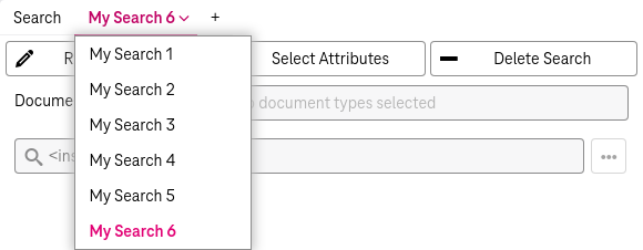 Expanded list with 4  personalized searches