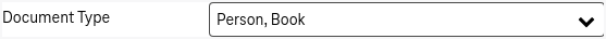 control for document type selection