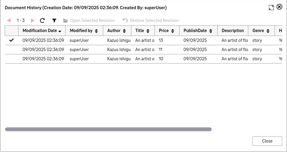 Tracking document history